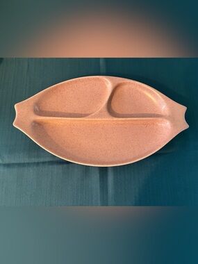 Vintage Vernon Ware Relish Dish: Midcentury "Tickled Pink" Ceramic